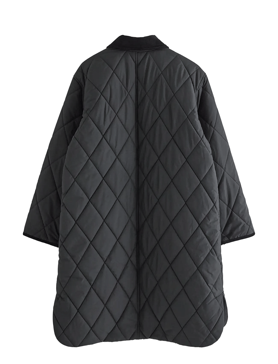Lindex - Quilted coat - black - 2