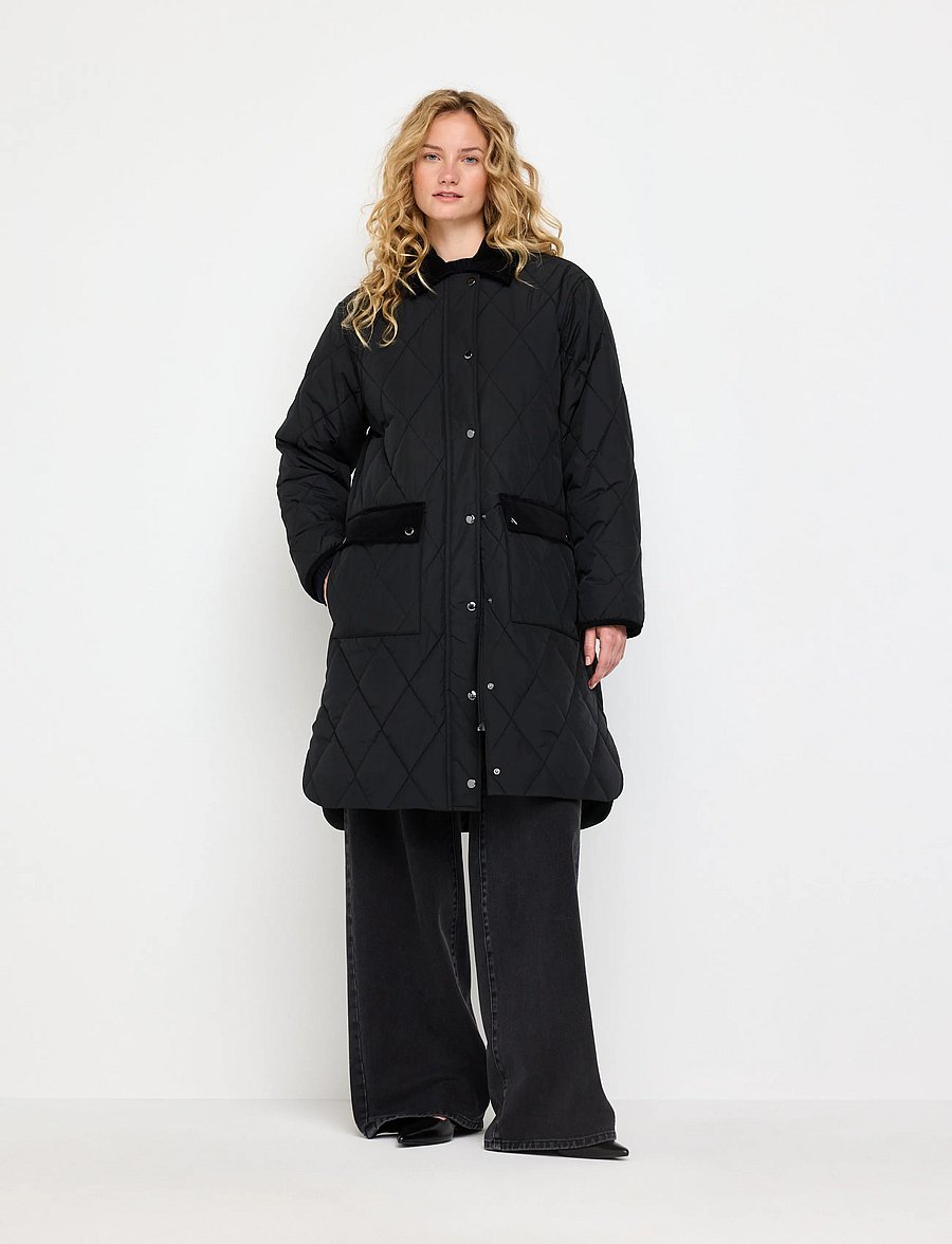 Lindex - Quilted coat - black - 0