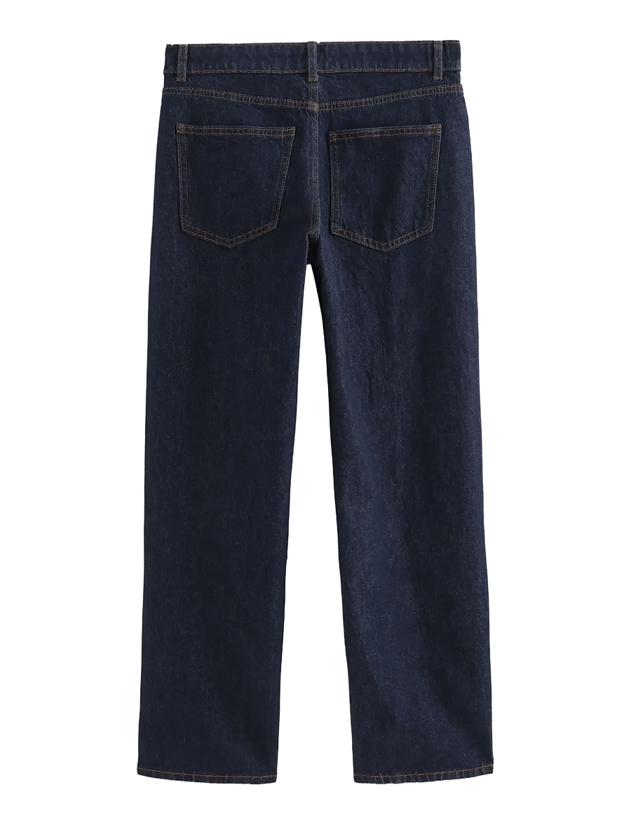 Lindex - STRAIGHT Nea cropped jeans with light stretch - gerade jeans - dark denim - 2