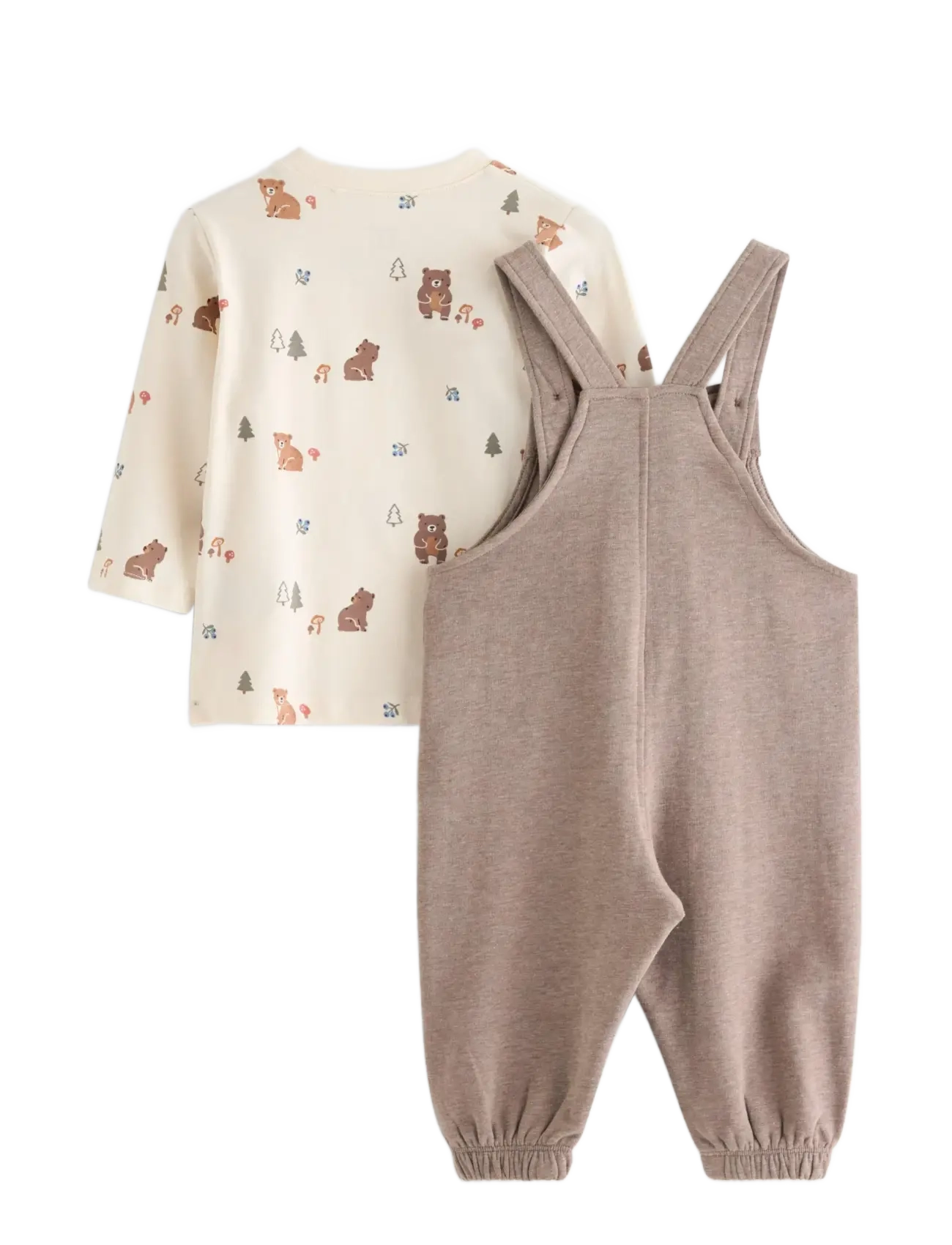 Lindex - Set with top and dungarees - sæt med langærmet t-shirt - white - 1