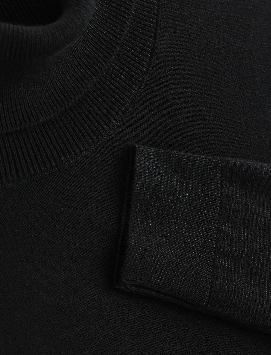 Lindex - Fine-knit jumper with roll neck - turtlenecks - black - 5