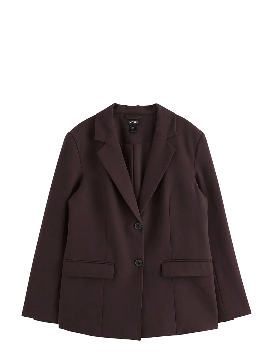 Lindex - Blazer - oversized blazere - dark brown - 1