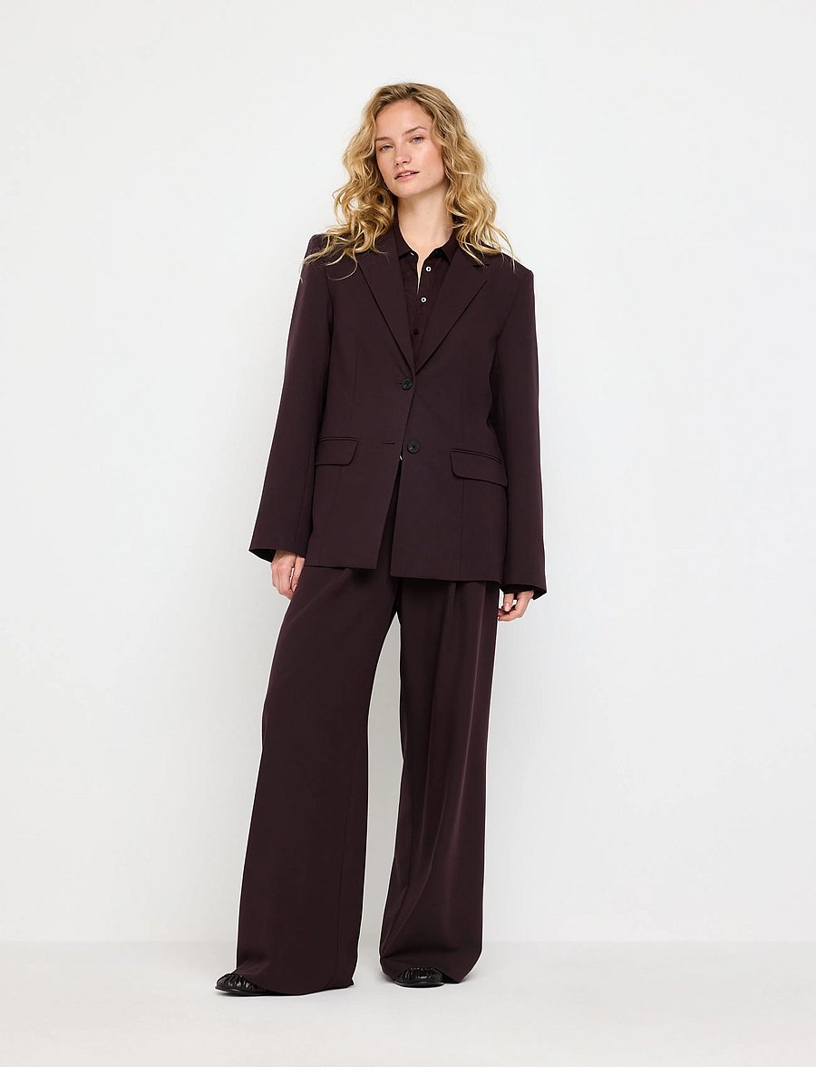 Lindex - Blazer - oversized blazere - dark brown - 0