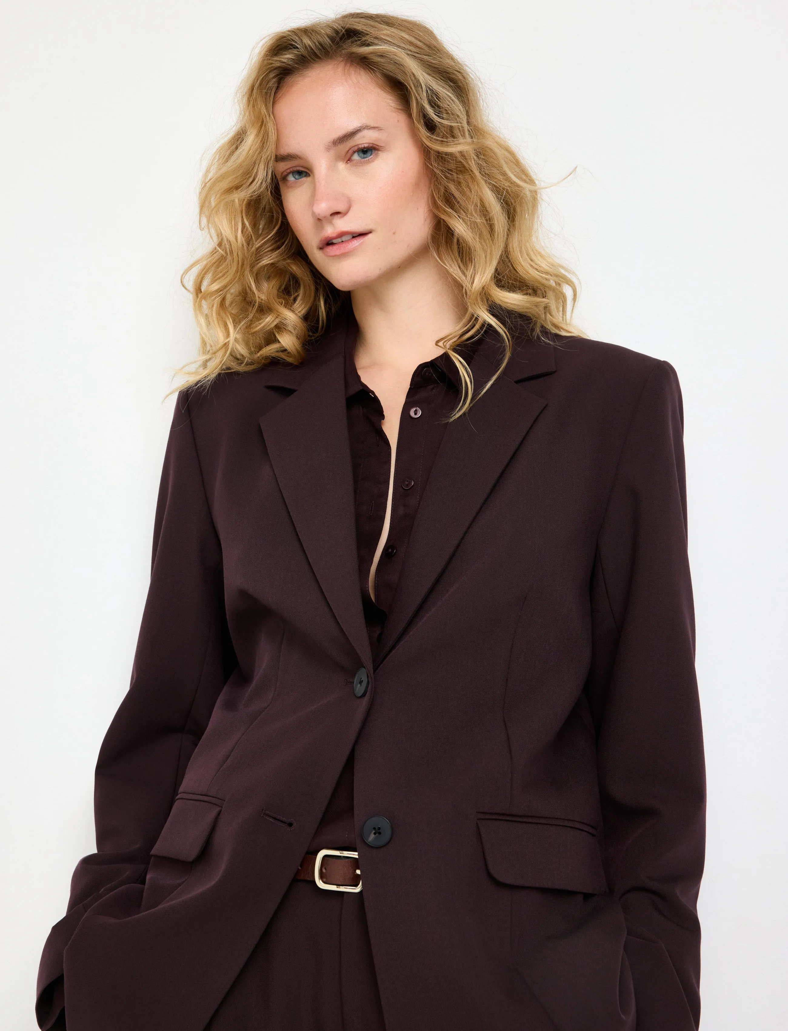 Lindex - Blazer - oversized blazere - dark brown - 4