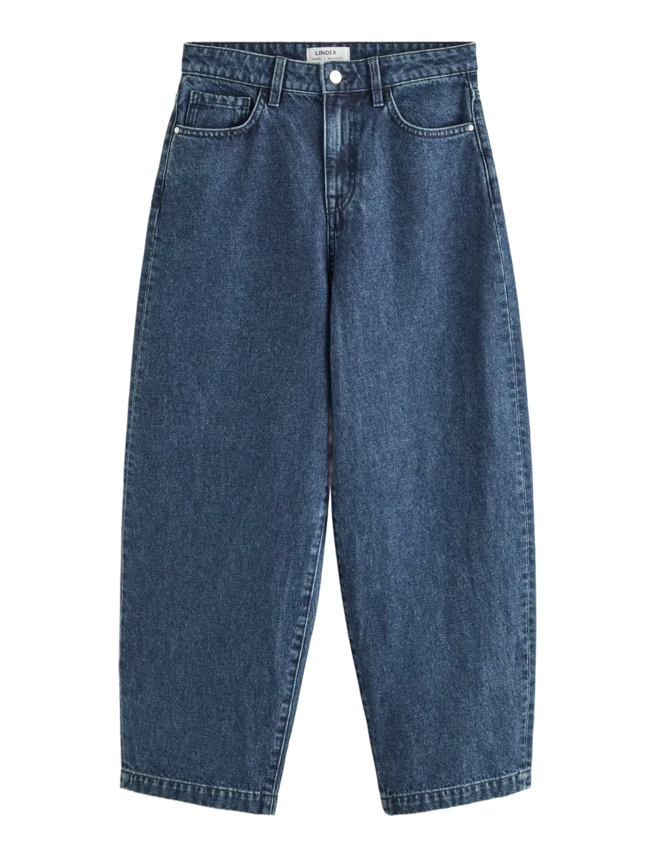 Lindex - Barrel jeans with ankle length - dark denim - 1