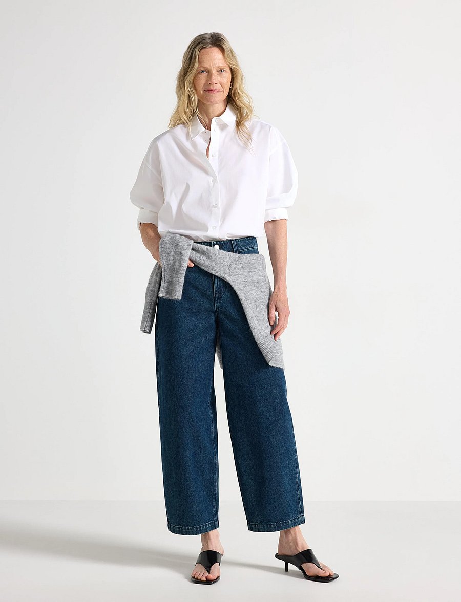 Lindex - Barrel jeans with ankle length - barrel jeans - dark denim - 0