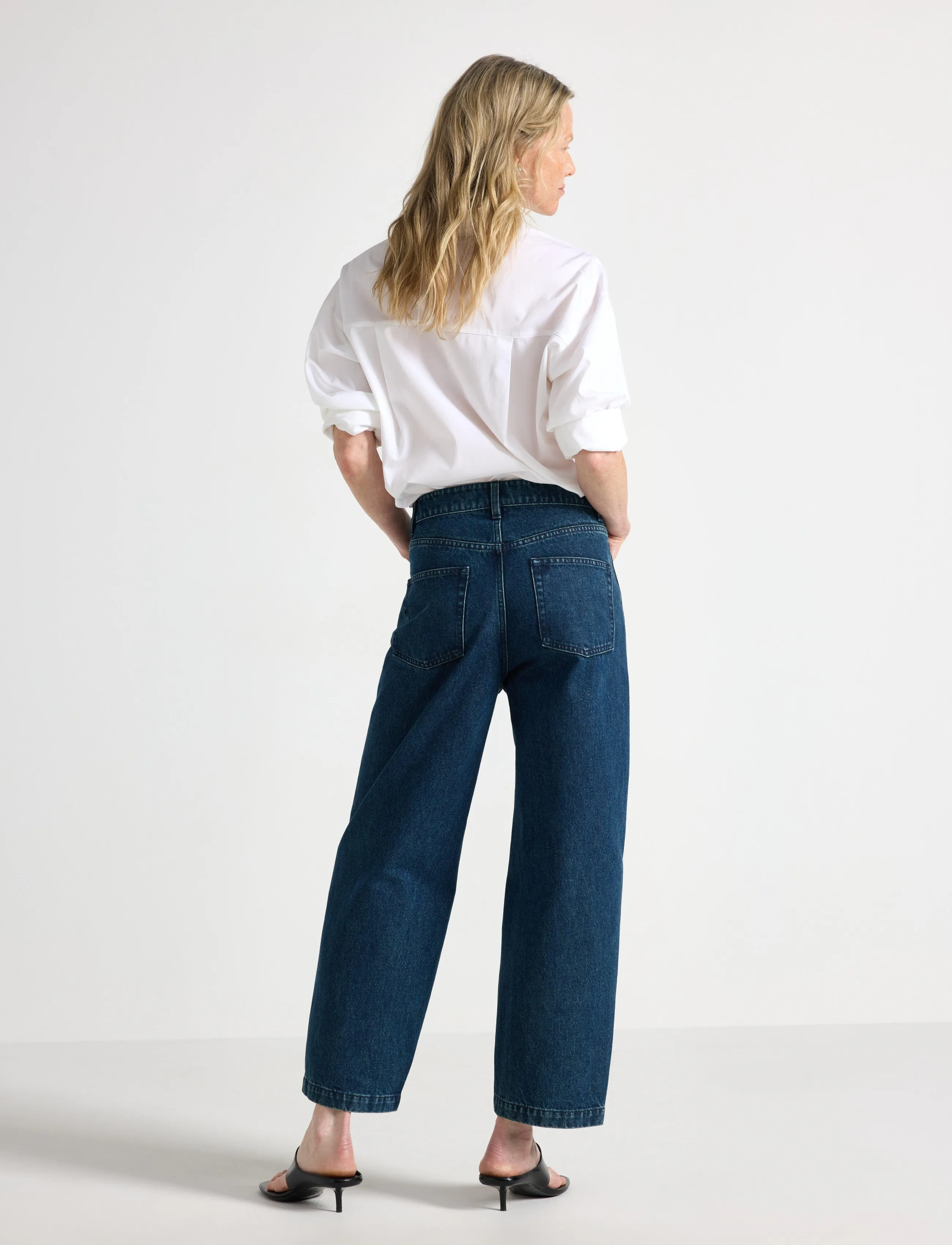 Lindex - Barrel jeans with ankle length - dark denim - 3