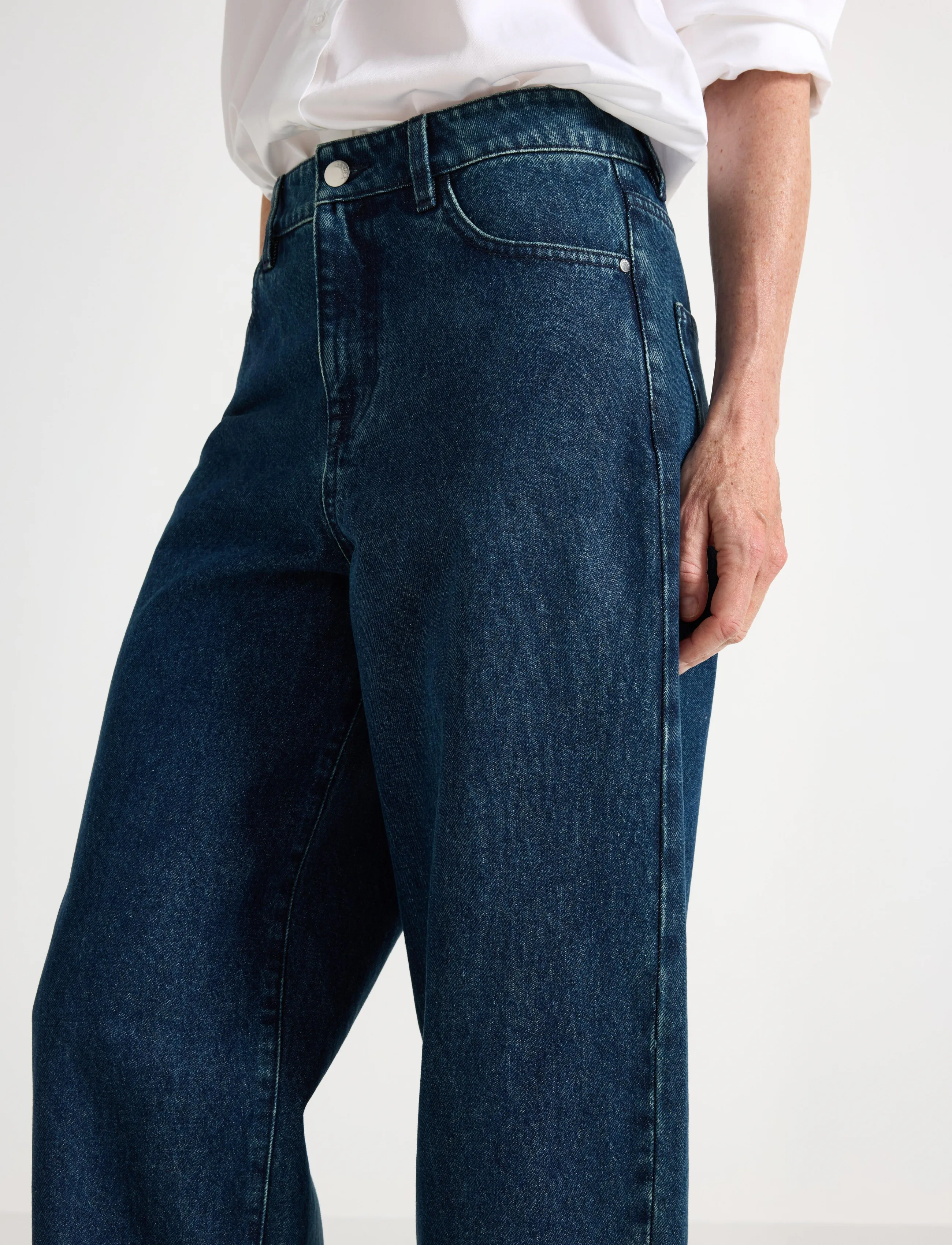 Lindex - Barrel jeans with ankle length - dark denim - 4