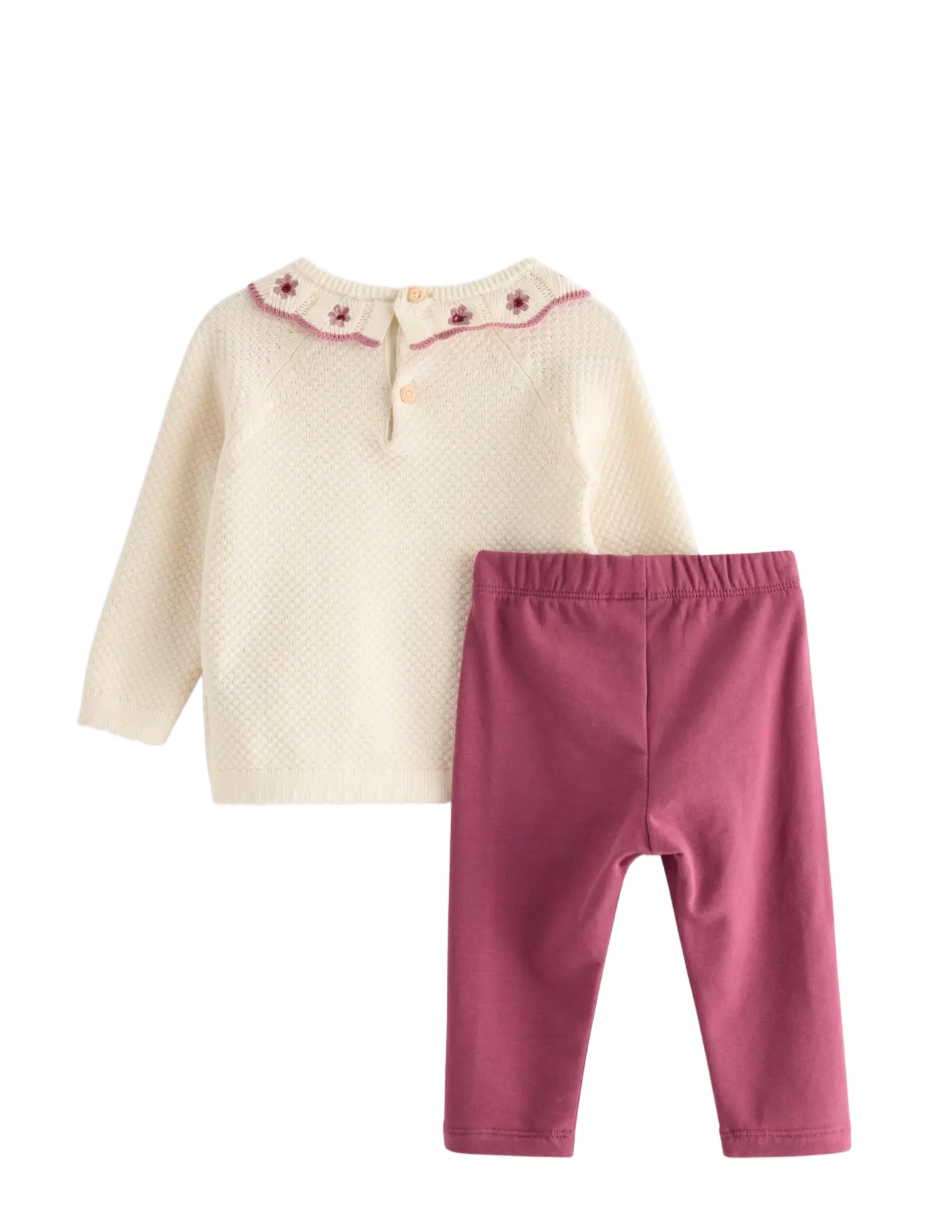 Lindex - Set with fine-knit jumper and leggings - sets mit langärmeligem t-shirt - dusty white - 1