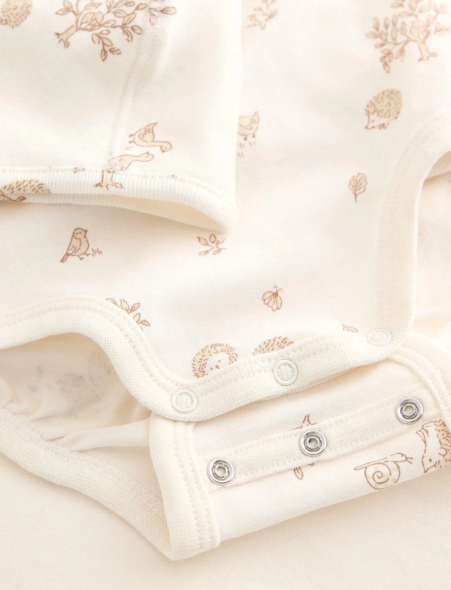 Lindex - 3-piece baby starter kit - langärmelige bodys - light white - 2