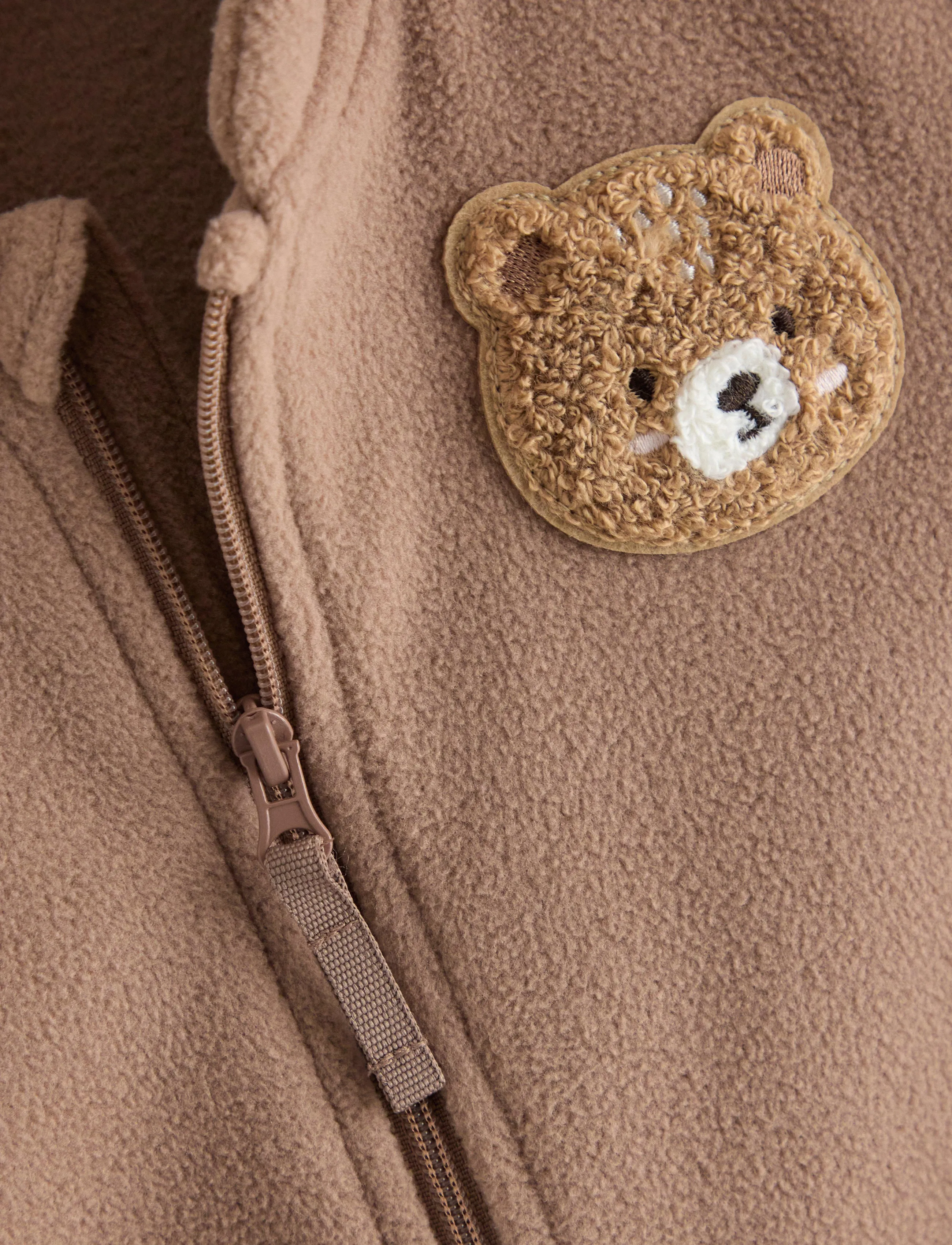Lindex - Jacket in microfleece - light dusty brown - 2