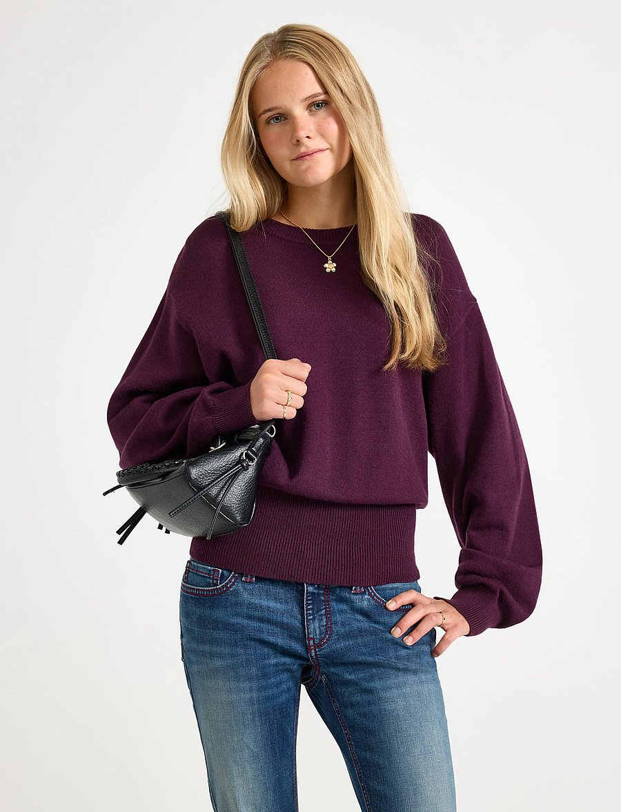 Lindex - Fine-knit jumper - pullover - dark lilac - 0