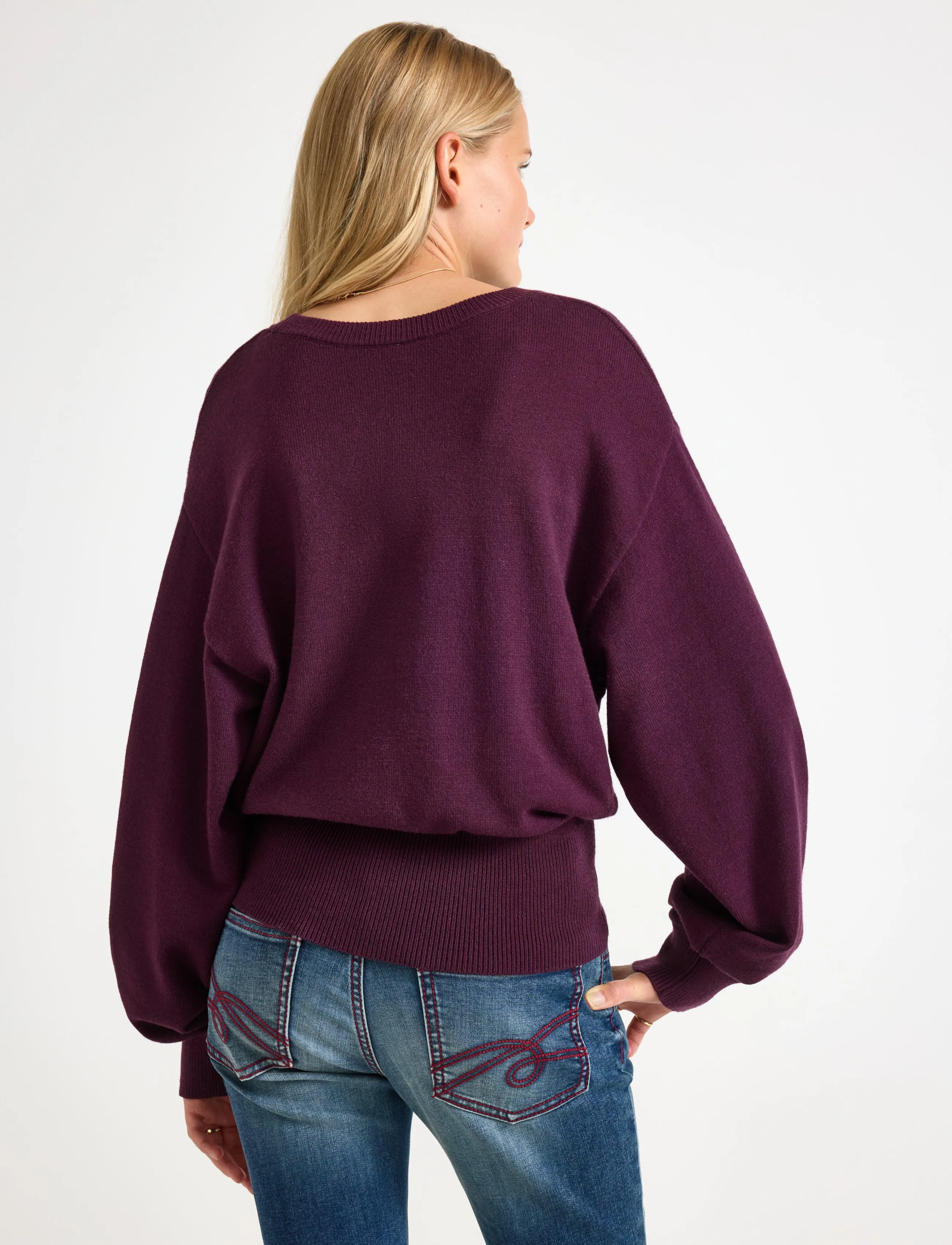 Lindex - Fine-knit jumper - dark lilac - 3