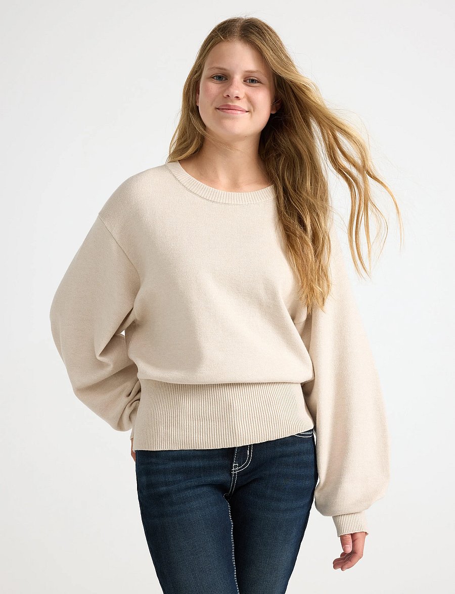 Lindex - Fine-knit jumper - stickade tröjor - light beige melange - 0