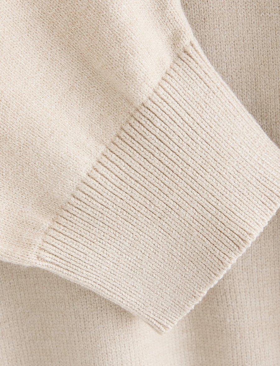 Lindex - Fine-knit jumper - stickade tröjor - light beige melange - 5