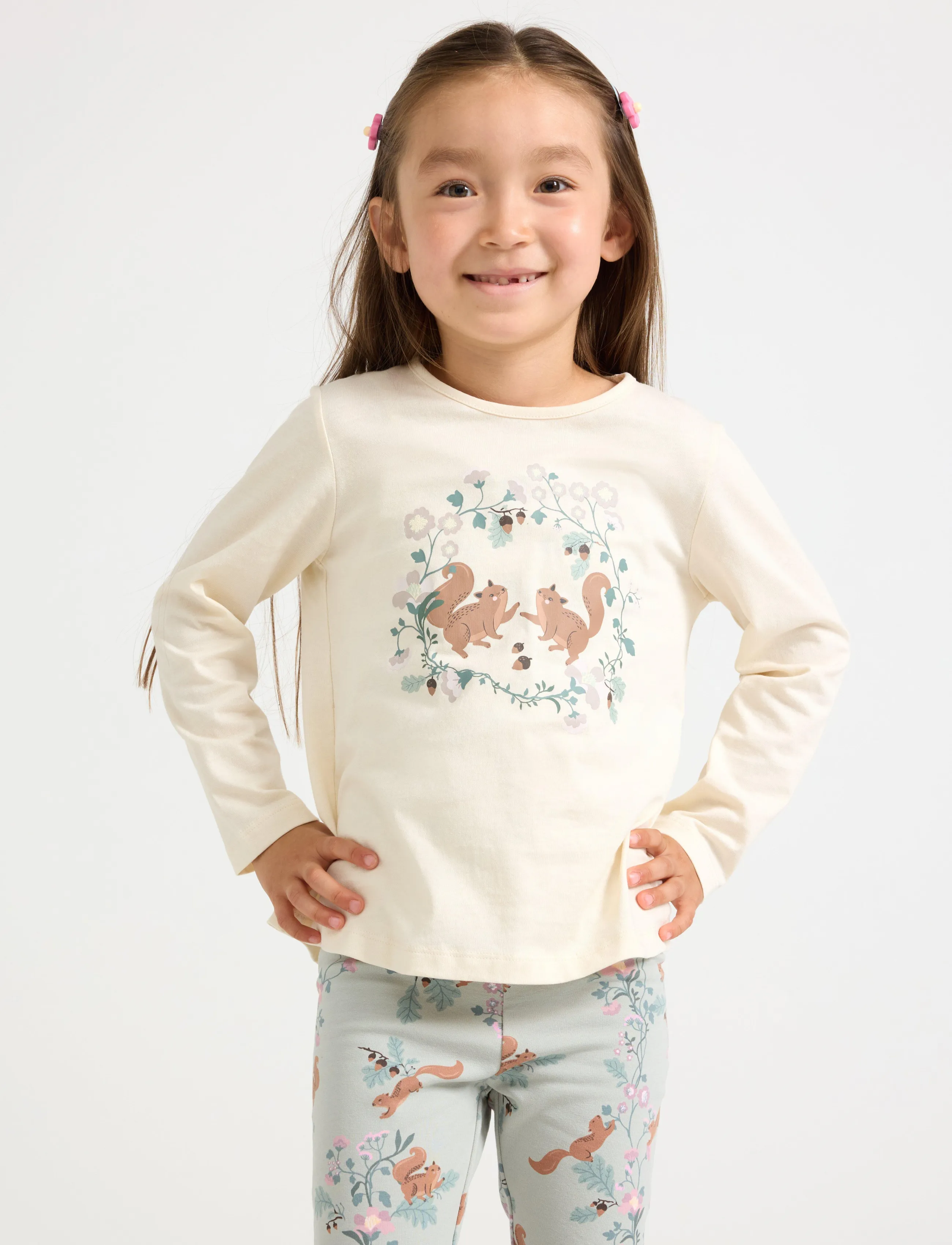 Lindex Long-Sleeved Top, 104, T-shirts, Weiß - Long-sleeved Kinder