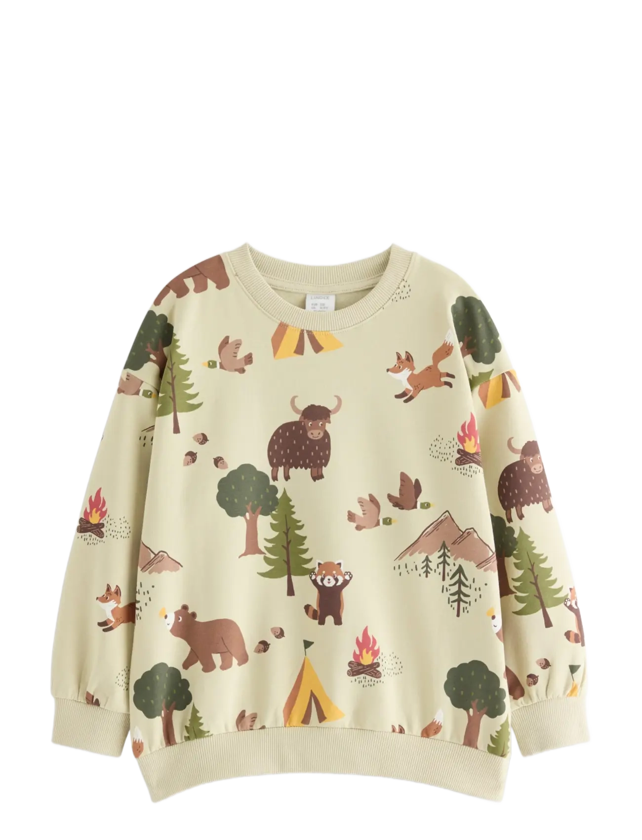 Lindex Sweatshirt with brushed inside - Nach Größe einkaufen - LIGHT DUSTY GREEN / green