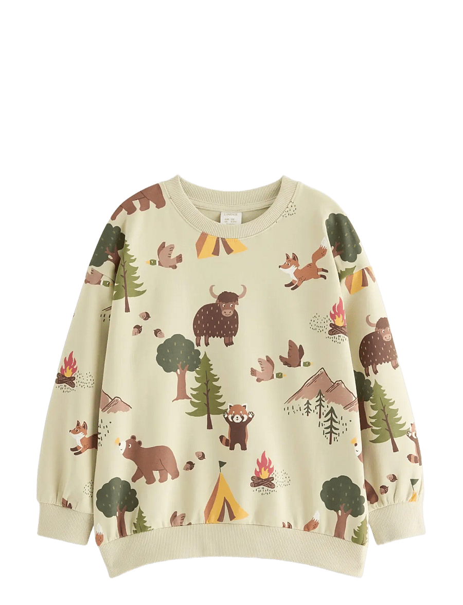 Lindex - Sweatshirt with brushed inside - sweatshirts - light dusty green - 0
