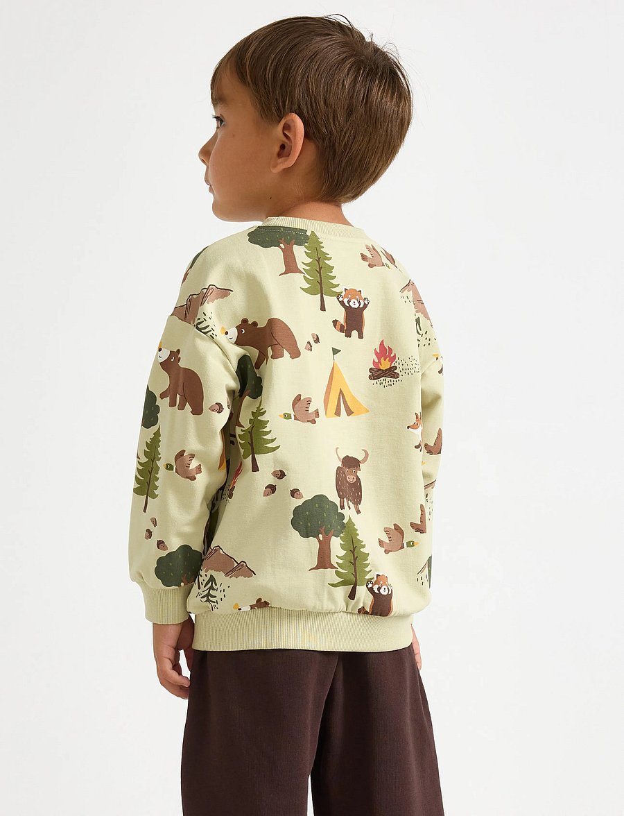 Lindex - Sweatshirt with brushed inside - sweatshirts - light dusty green - 3
