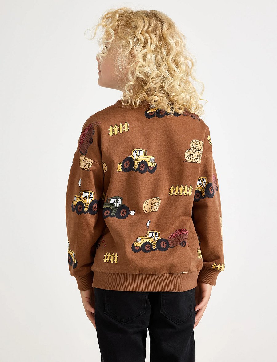 Lindex - Sweatshirt with brushed inside - sweatshirts - brown - 3