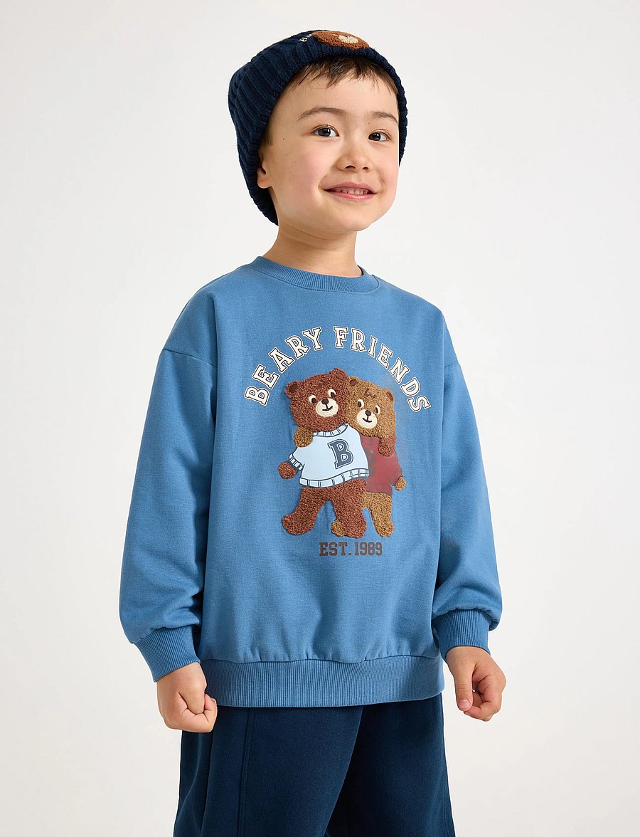 Lindex - Sweatshirt with brushed inside - sweatshirts - light dusty blue - 0
