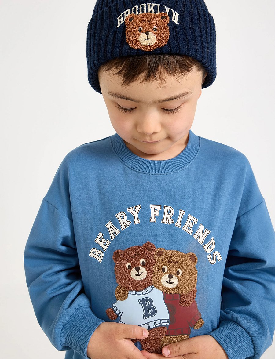 Lindex - Sweatshirt with brushed inside - sweatshirts - light dusty blue - 4