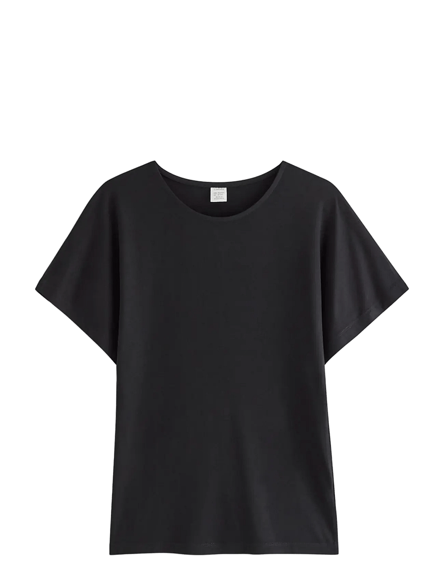 Lindex - Top with wide sleeves - kortærmede t-shirts - black - 1