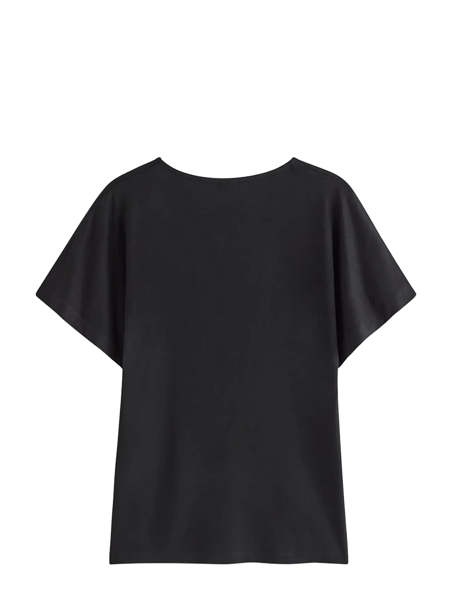 Lindex - Top with wide sleeves - kortærmede t-shirts - black - 2
