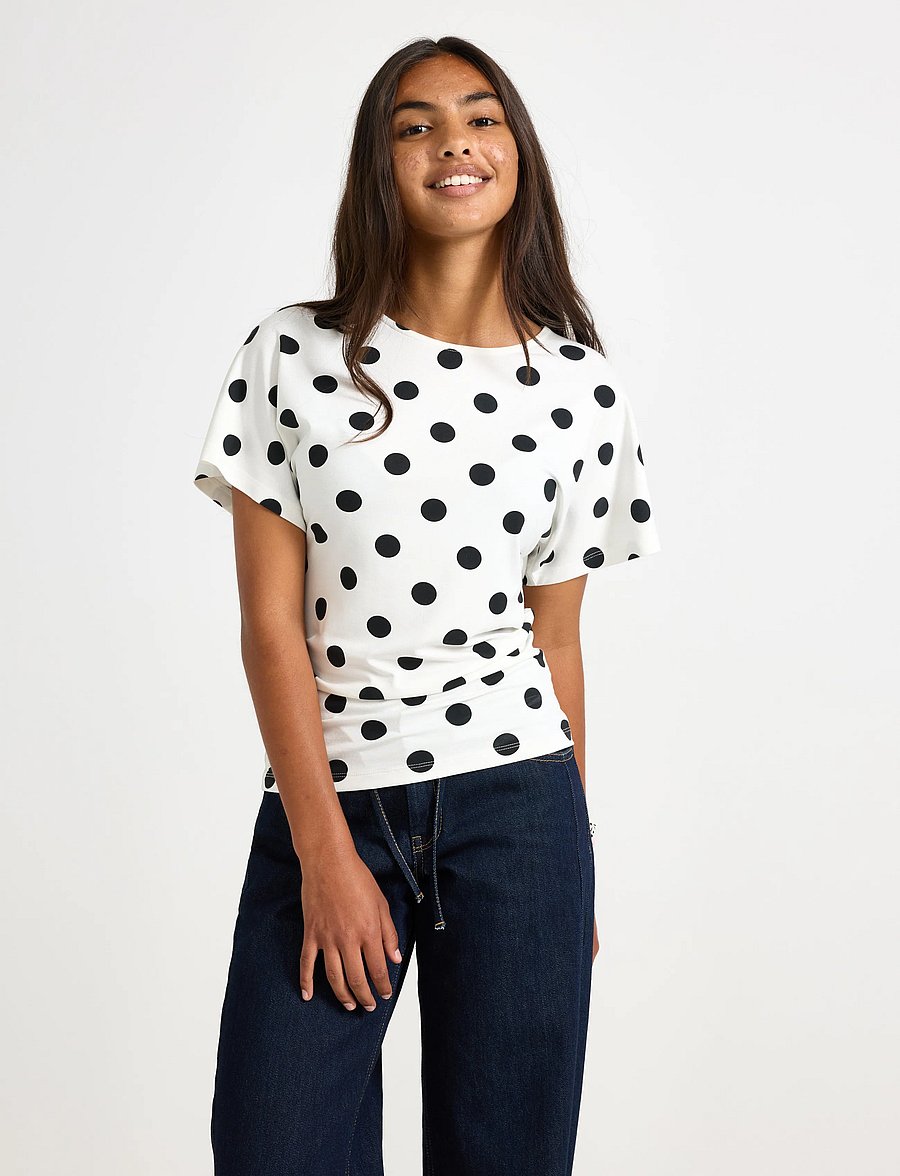Lindex - Top with wide sleeves - kortärmade t-shirts - off white - 0