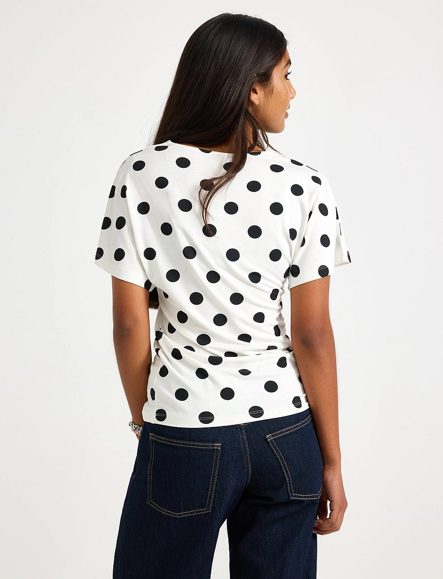 Lindex - Top with wide sleeves - kortärmade t-shirts - off white - 3
