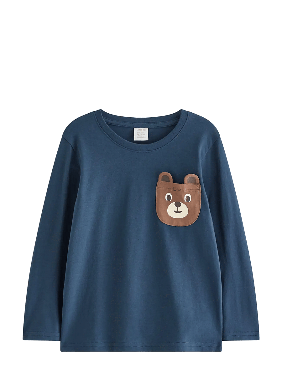 Lindex - Long-sleeved top - långärmade t-shirts - dark blue - 1