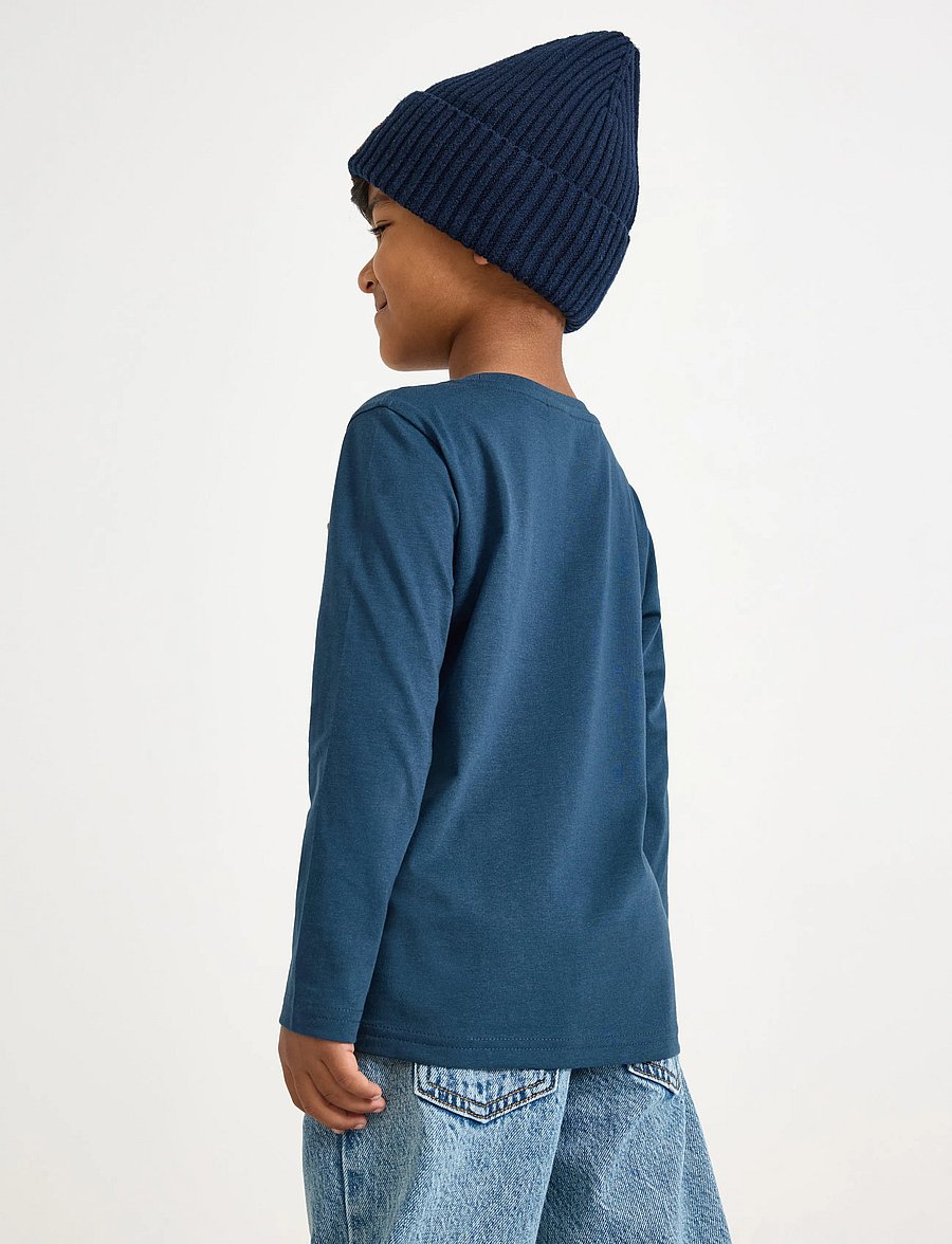 Lindex - Long-sleeved top - långärmade t-shirts - dark blue - 3