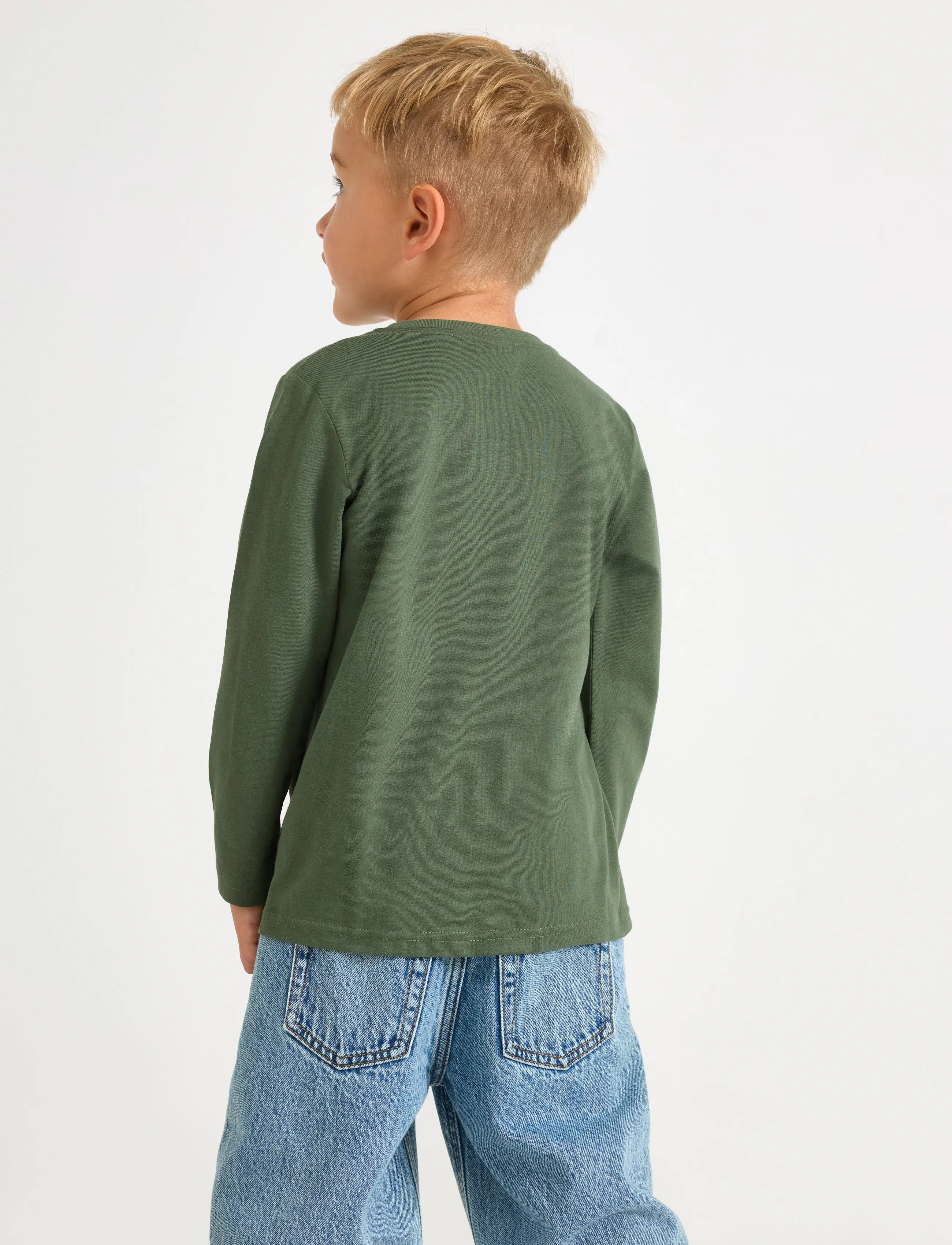 Lindex - Long-sleeved top - langærmede t-shirts - dusty khaki - 3