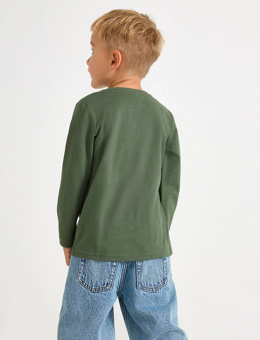 Lindex - Long-sleeved top - langærmede t-shirts - dusty khaki - 3