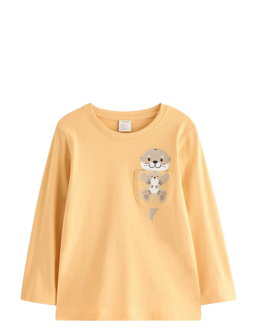 Lindex - Long-sleeved top - långärmade t-shirts - dusty yellow - 0