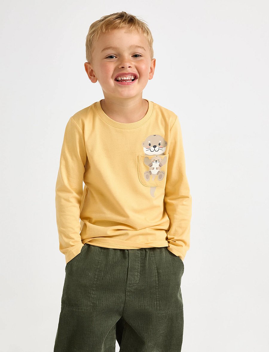 Lindex - Long-sleeved top - langärmelig - dusty yellow - 0