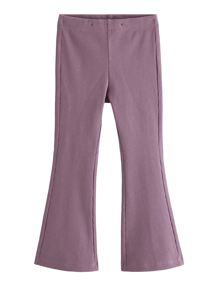 Lindex - Flared ribbed leggings - leggings - light dusty lilac - 1