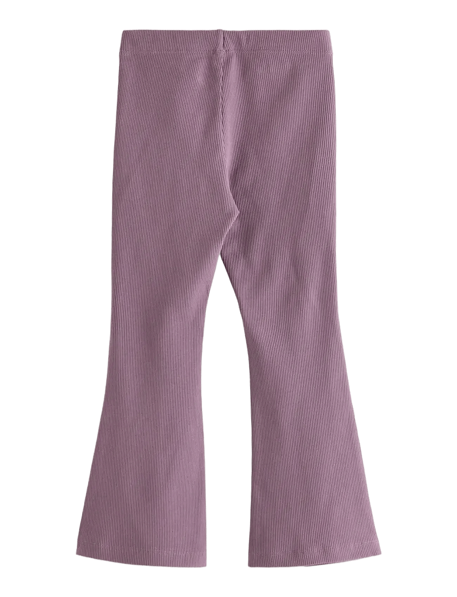 Lindex - Flared ribbed leggings - leggings - light dusty lilac - 2