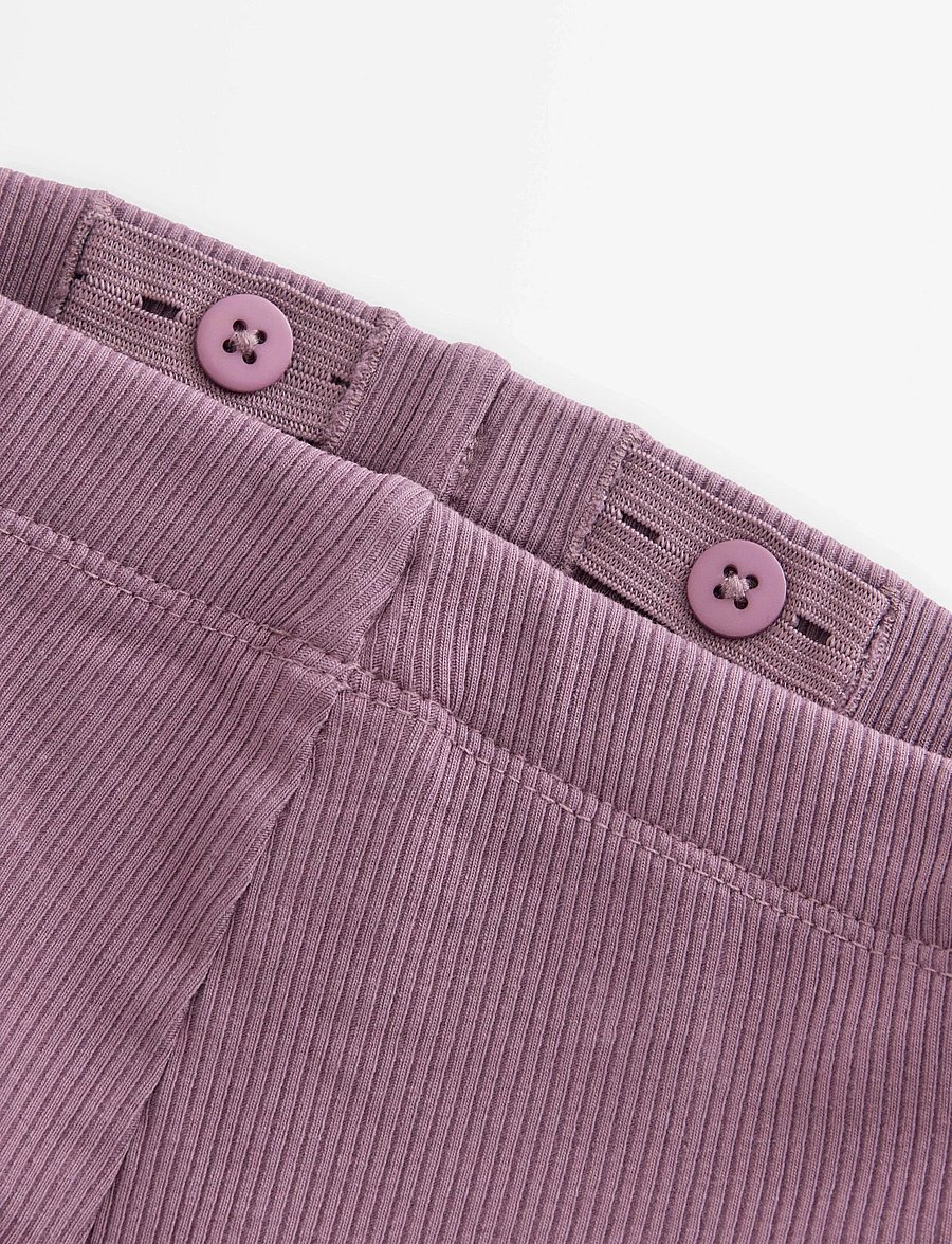 Lindex - Flared ribbed leggings - leggings - light dusty lilac - 5
