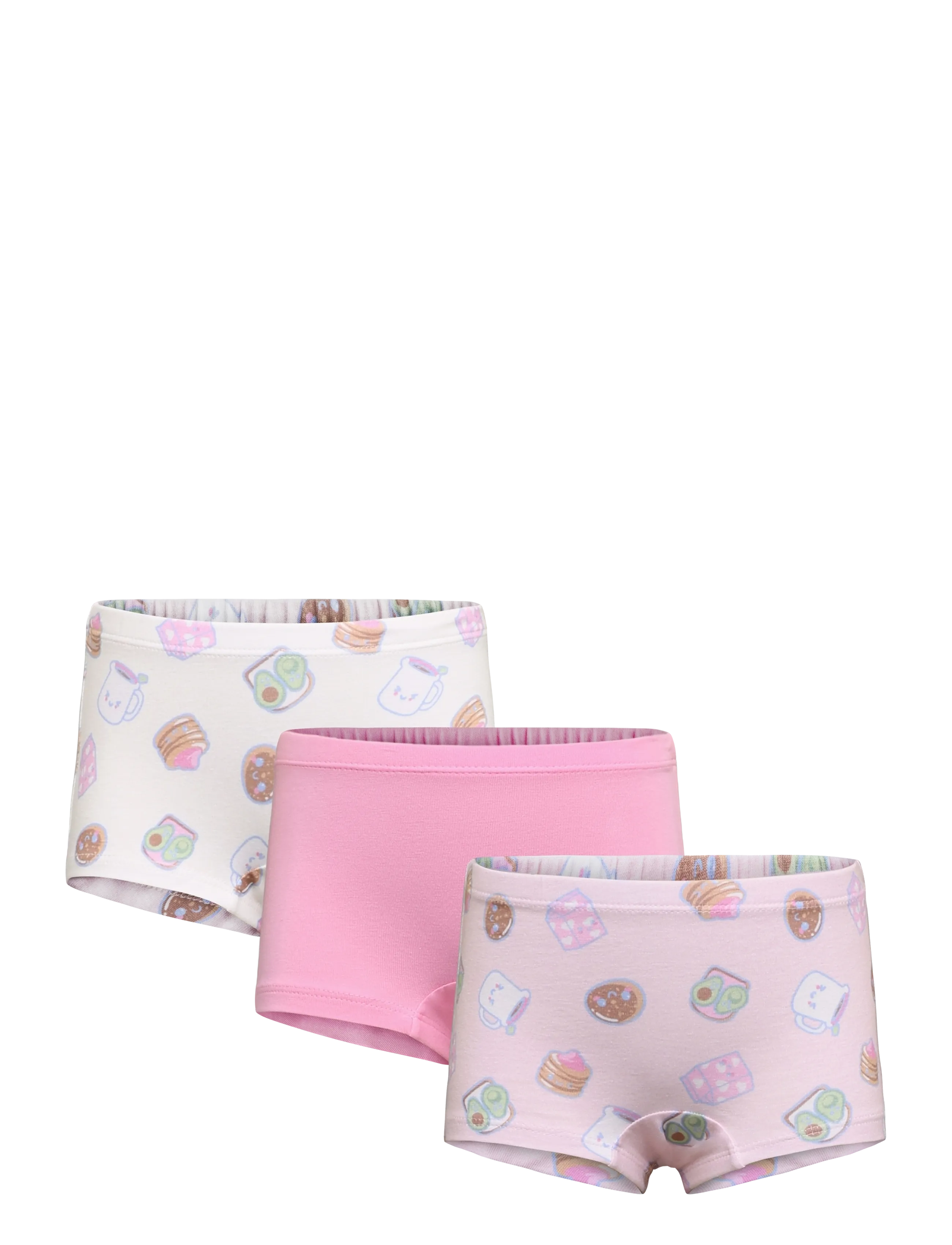 Lindex 3-pack boxer briefs - Unterwäsche - LIGHT WHITE / pink/rose