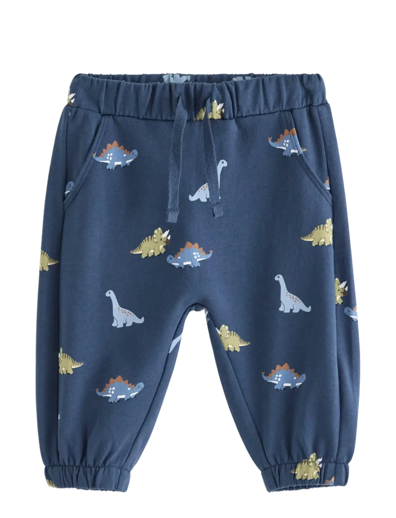 Lindex Joggers With Dinosaurs, Børn, Dinosaur Joggers, Navy, Str: 62