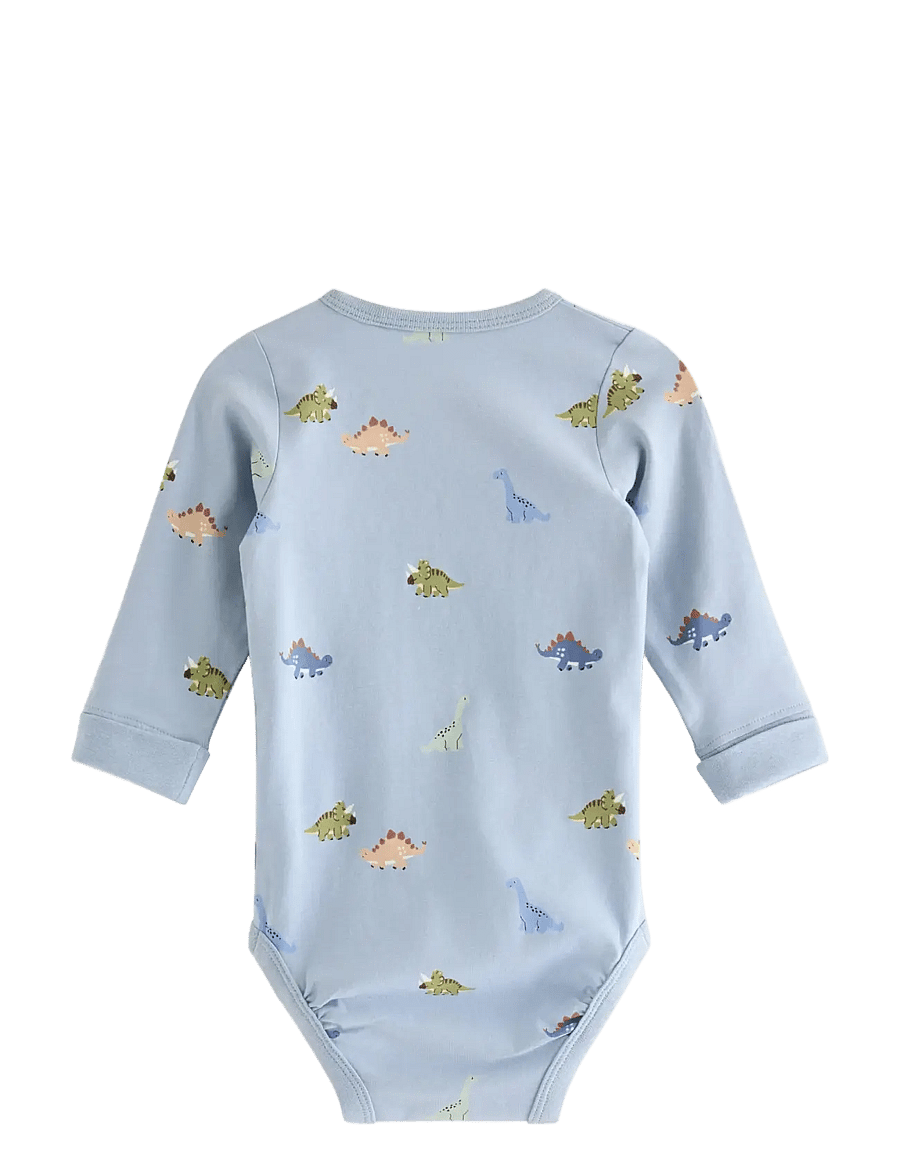 Lindex - Long-sleeved bodysuit - langärmelige bodys - light dusty blue - 1