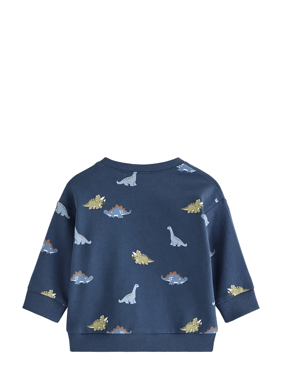 Lindex - Sweatshirt with dinosaurs - sweatshirts - dark blue - 1