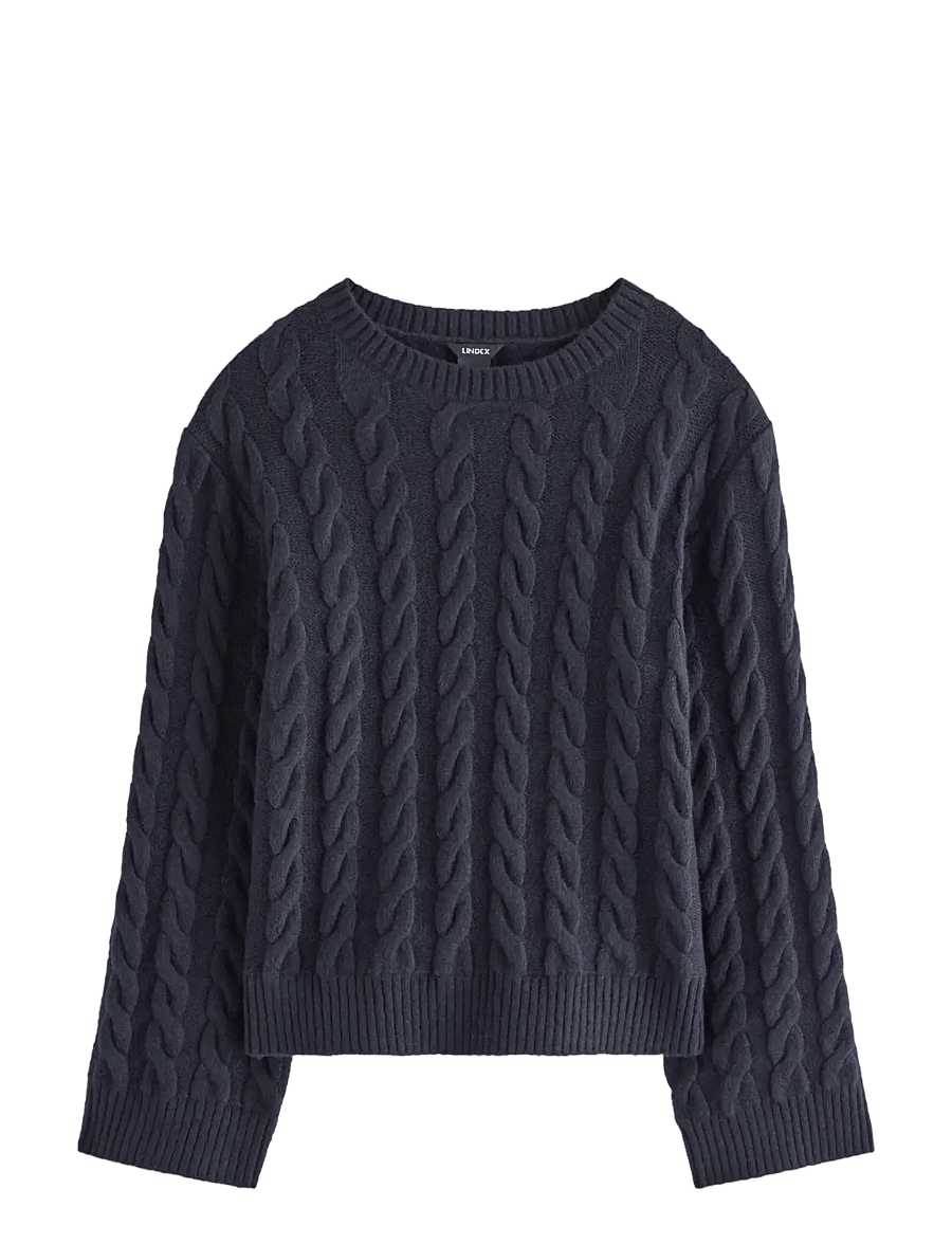 Lindex - Cable-knit jumper - pullover - dark blue - 1