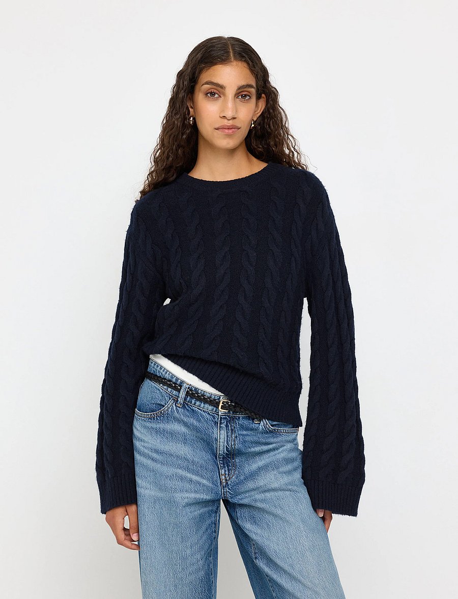 Lindex - Cable-knit jumper - pullover - dark blue - 0