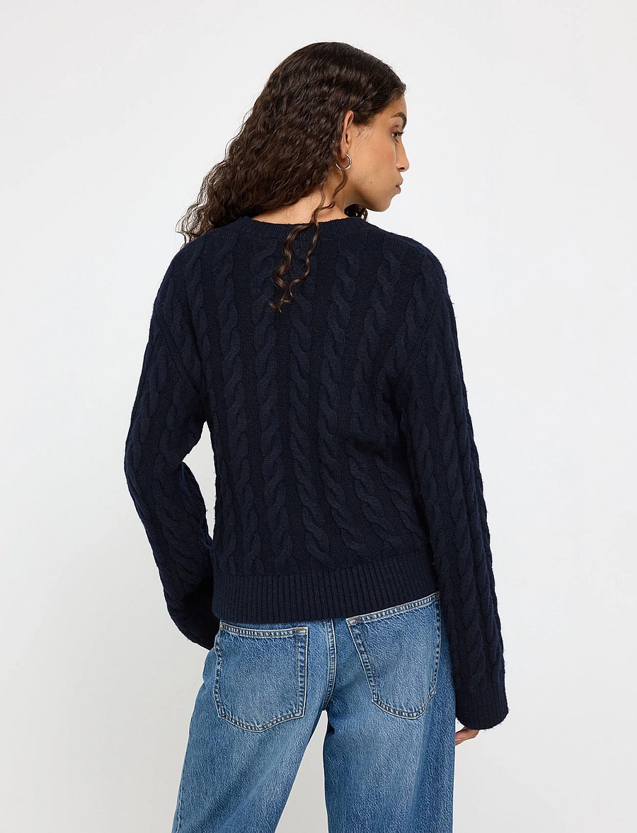Lindex - Cable-knit jumper - pullover - dark blue - 3