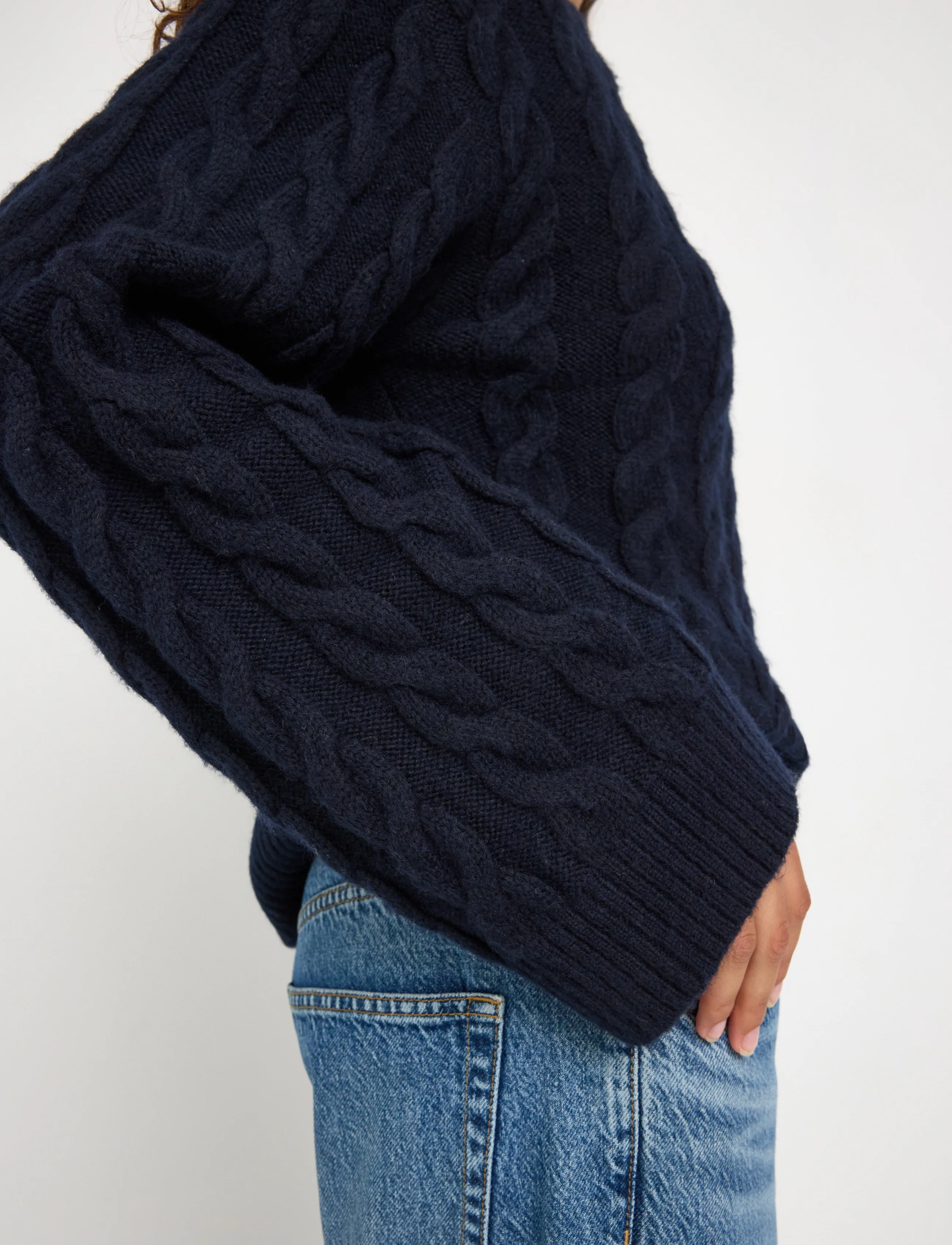 Lindex - Cable-knit jumper - pullover - dark blue - 4