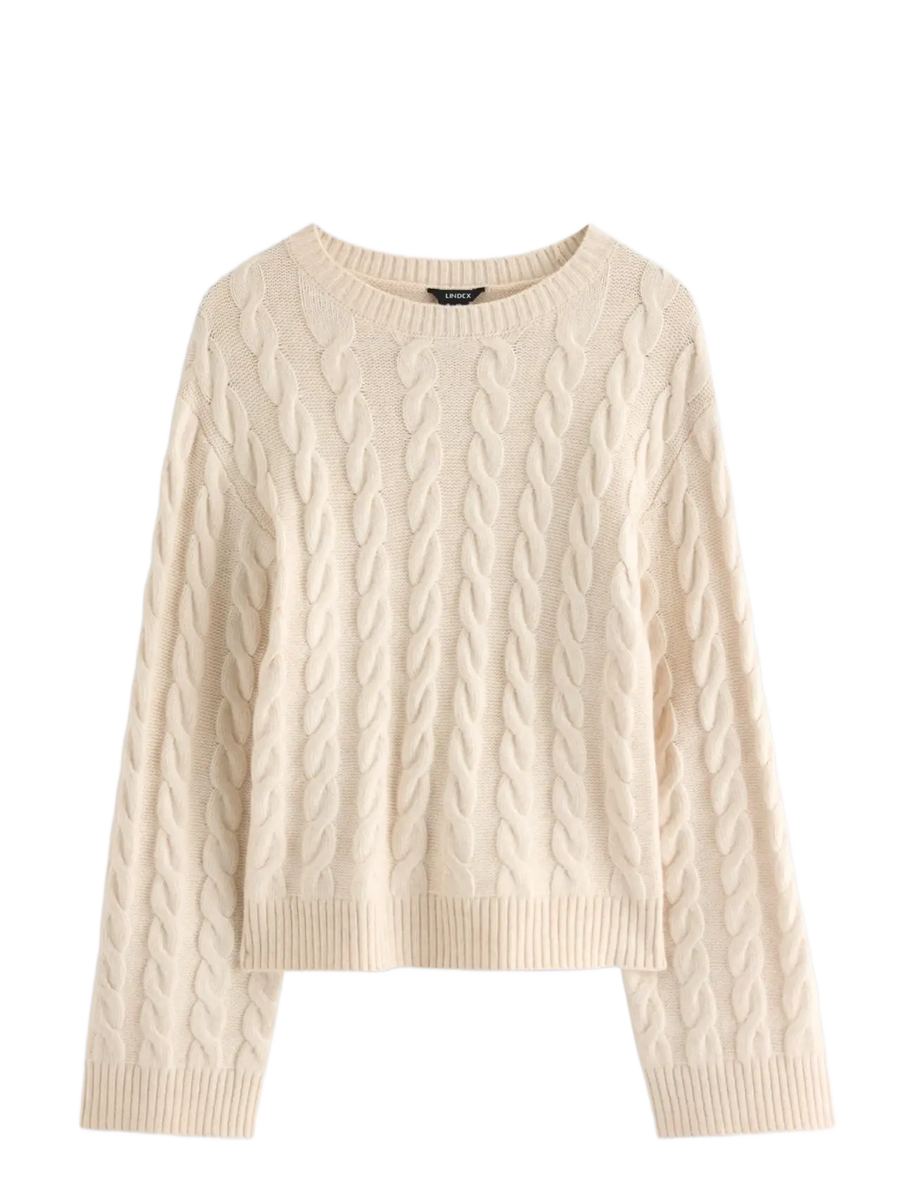 Lindex Cable-knit jumper - Stickade tröjor - OFF WHITE / cream