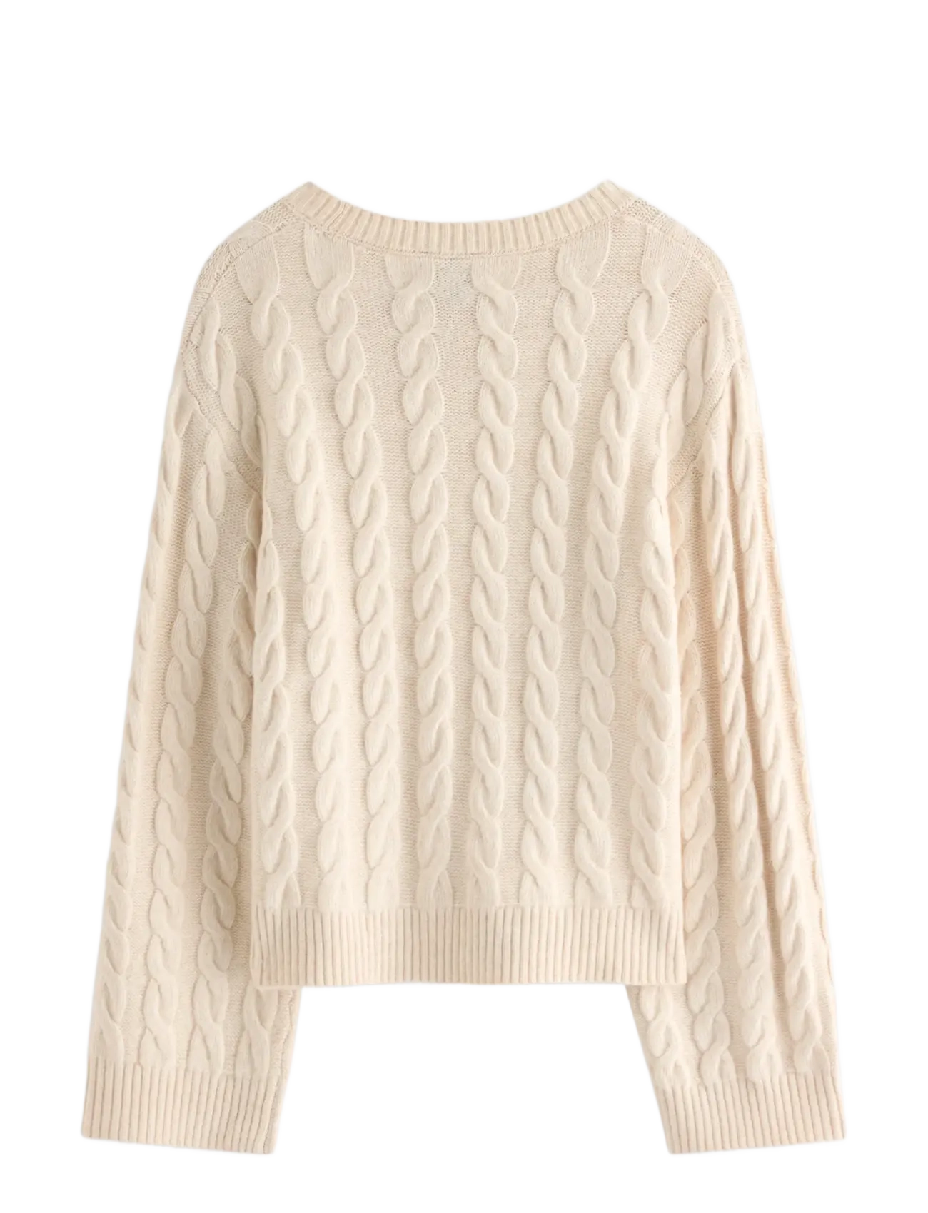 Lindex - Cable-knit jumper - stickade tröjor - off white - 2