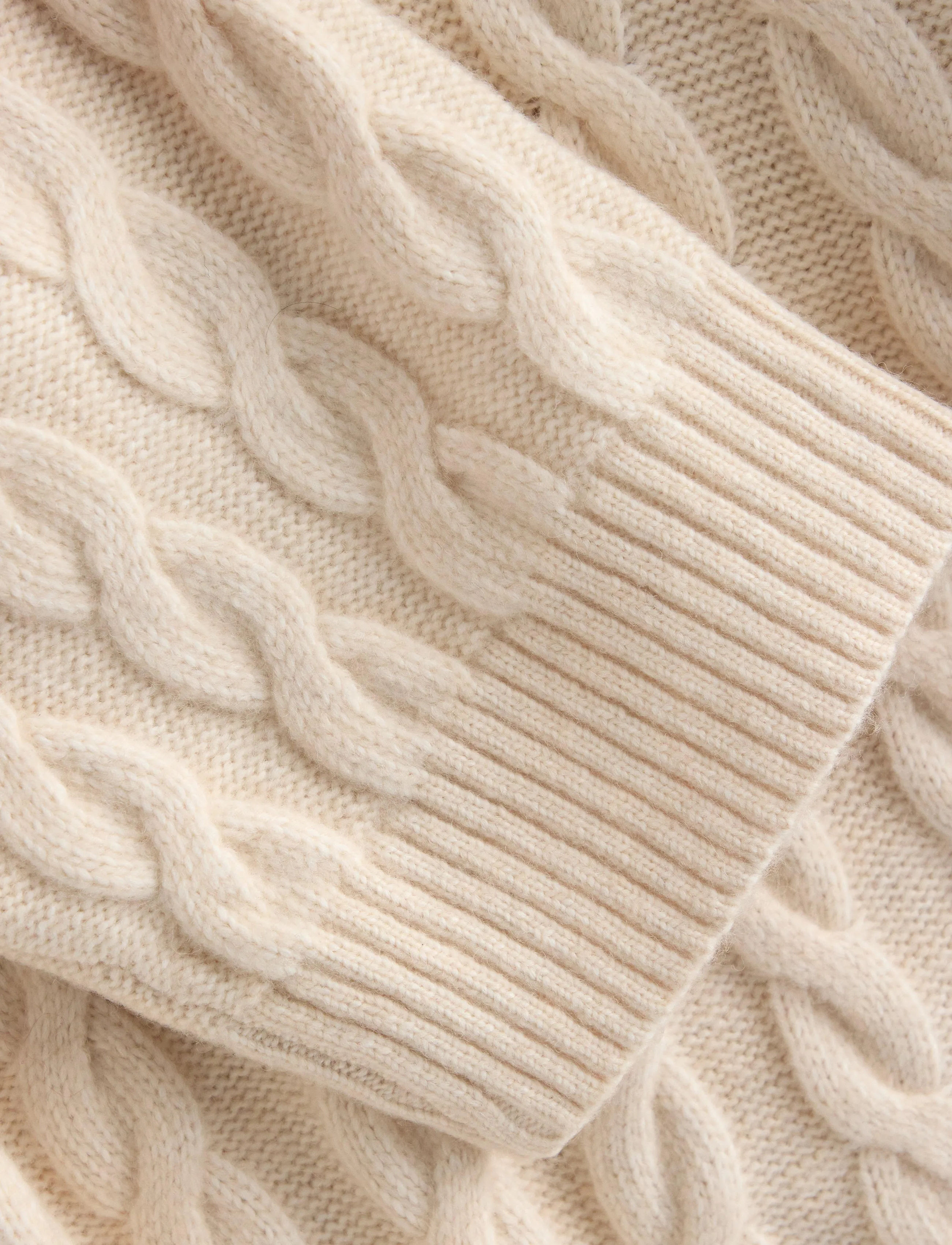 Lindex - Cable-knit jumper - stickade tröjor - off white - 5